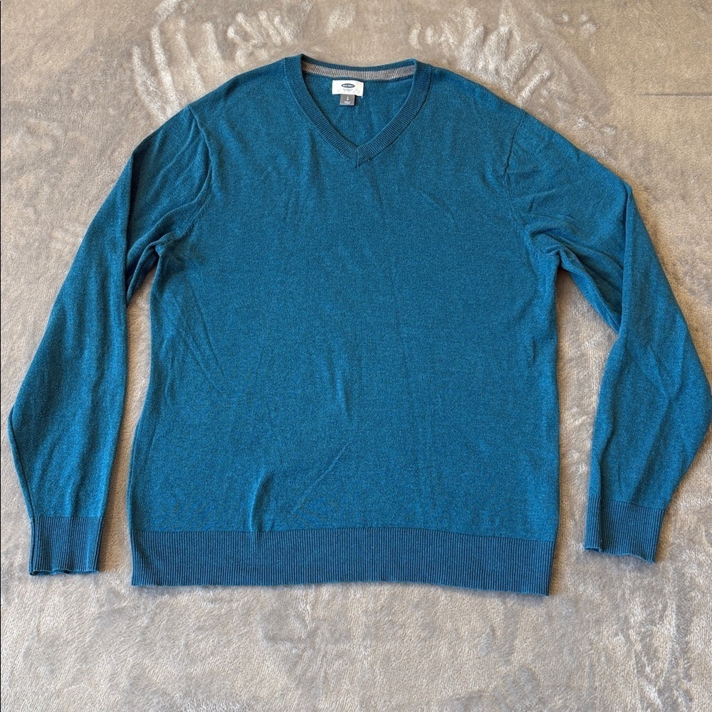 Old Navy V-Neck Teal Men’s Sweater Sz L